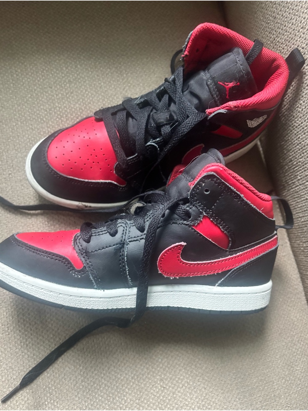 Nike Jordans Red & Black High-Top Sneakers